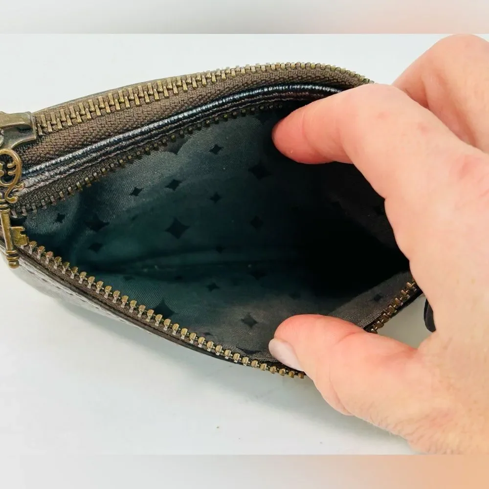Fossil Metallic Leather Pouch 6” x 3.5”